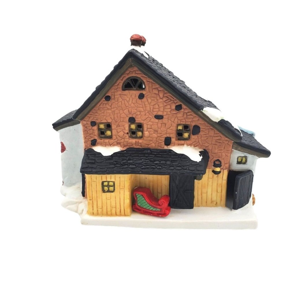 Our Town FIRST EDITION‎ The Davis House Santa's Best porcelain Christmas village